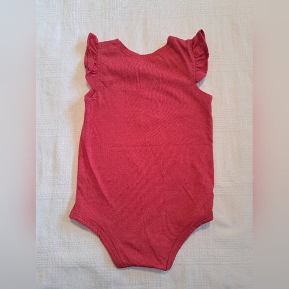Ole Miss girls size 6-12 months bodysuit, ruffle cap sleeve, EUC - Picture 4 of 4